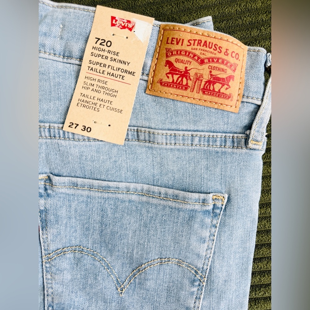 BRAND NEW WITH TAGS — Levi’s 720 High-Rise Super Skinny Jeans (Size 27) - Picture 9 of 10